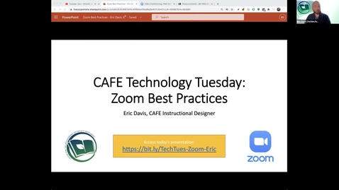 Thumbnail for CAFE Technology Tuesday: Zoom Best Practices (Feb 2, 2021)