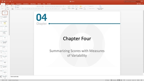 Thumbnail for Chapter 4 Stats - Part 1 Edit