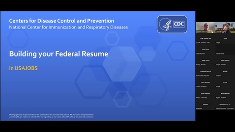 Thumbnail for entry CDC Federal Resume workshop 9.7.23