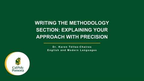 Thumbnail for Writing the Methodology Section Explaining Your Approach with Precision - GRC - K. Tellez-Chaires