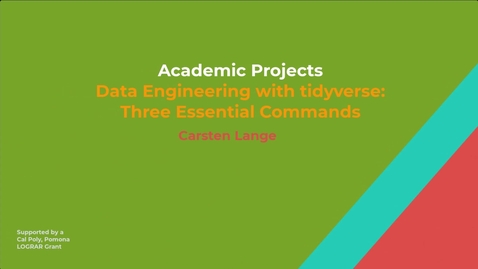 Thumbnail for Data Engineering with tidyverse: Three Essential Commands