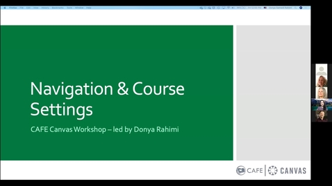 Thumbnail for Canvas Workshop Navigation and Course Settings_041621