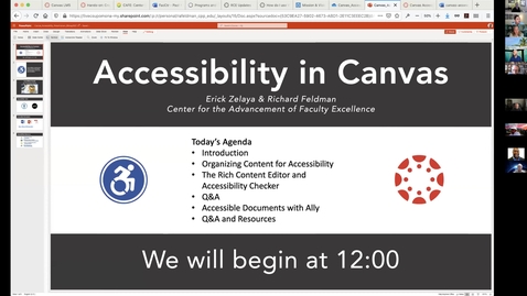 Thumbnail for entry CAFE Canvas Workshops: Accessibility in Canvas (5/28/21)