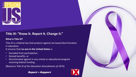 Thumbnail for Title IX Sexual Assault Media Presentation