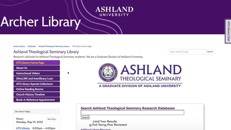 Thumbnail for Locate Published DMin Projects on the Electronic Theses and Dissertation Center Database
