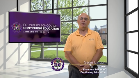 Thumbnail for entry Dr. Gene Linton; Dean, Founders School of Continuing Education