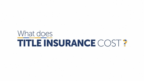 Thumbnail for entry What Does Title Insurance Cost?