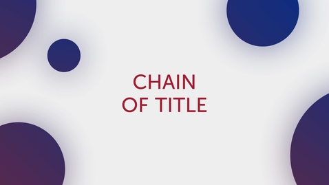 Thumbnail for entry Title Tip - Chain of Title