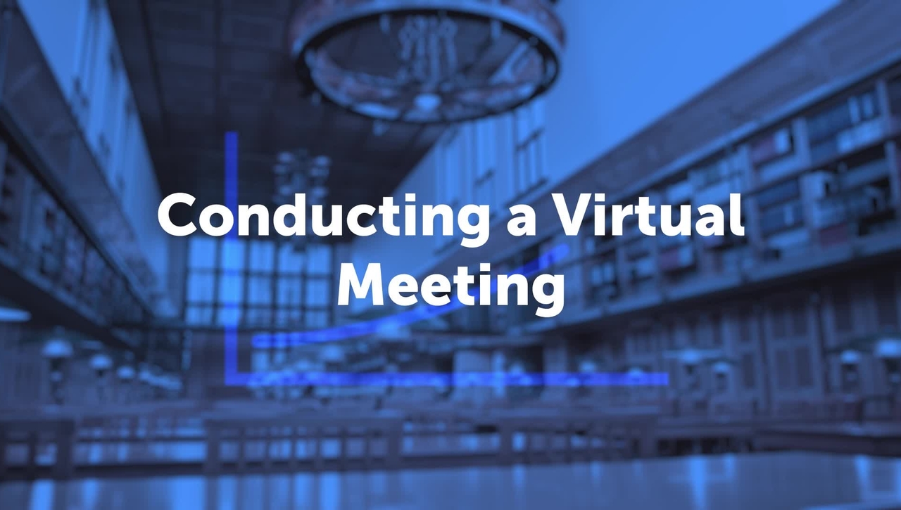 Conducting a Virtual Meeting