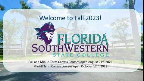 Thumbnail for entry Students Welcome Back Videos-Fall 2023
