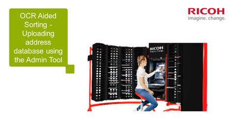 Thumbnail for entry 1-Uploading address database with administration tool - OCR Aided Sorting