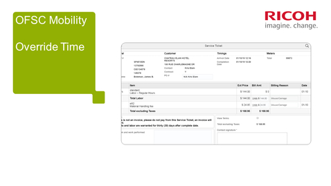Thumbnail for OFSC Mobility Override Times 