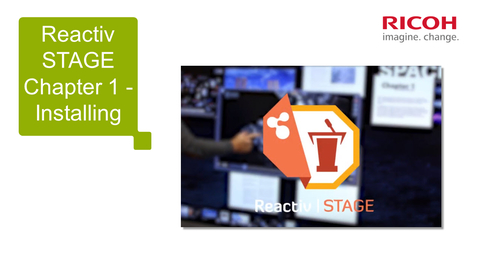 Thumbnail for Chapter 1 - Installing Reactiv STAGE