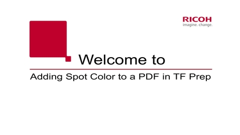 Thumbnail for TotalFlow Prep How to add a &quot;Clear&quot; and &quot;White&quot; spot color to a PDF