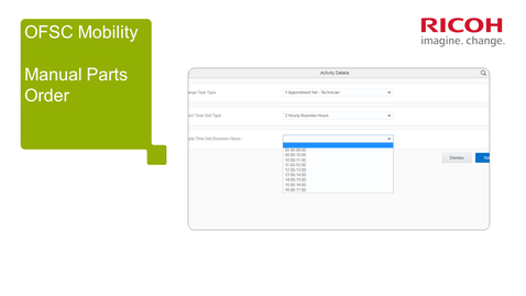 Thumbnail for OFSC Mobility Manual Parts Order