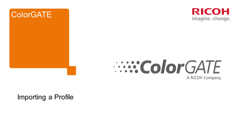 Thumbnail for Importing a Profile in ColorGATE