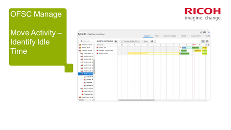 Thumbnail for OFSC Manage Identify Idle Time in a Techician's Route to Move an Activity