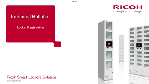 Thumbnail for Ricoh Smart Locker - Chapter 3 - Locker Registration.mp4