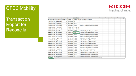 Thumbnail for OFSC Mobility Transaction Report for Reconcile