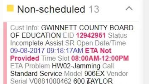 OFSC Mobility for New Hire Technicians Calendar Partial Shift - RICOH  COMPANY, LTD