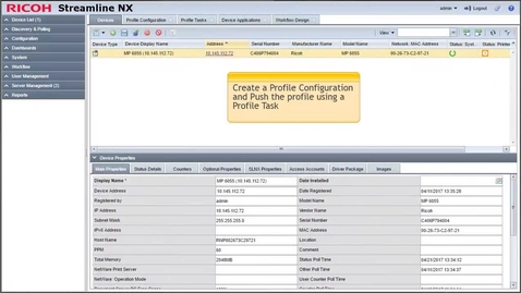 Thumbnail for entry Streamline NX V3_Workflow - How To - Sending A profile to a device.