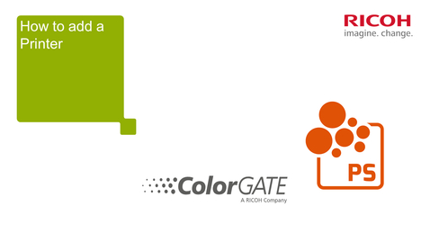Thumbnail for Adding a Printer into ColorGATE PS21