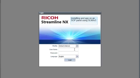 Thumbnail for Streamline NX V3_Device Management- How To - Install a SOP application on a device