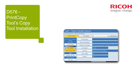 Thumbnail for D576 Copy Tool Configuration