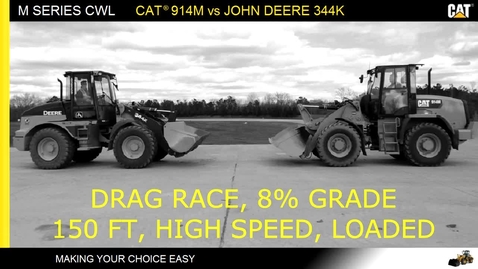 Thumbnail for entry Cat 914M vs Deere 344K: Drag Race