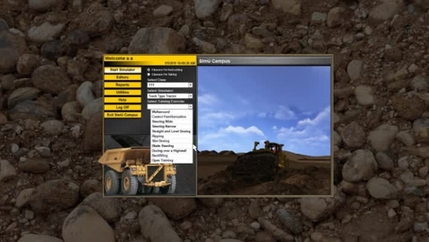 Thumbnail for Cat® Simulators Dozer Simulator System Training Exercise: Dozing Over Highwall - D8T