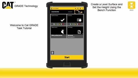 Thumbnail for entry Cat GRADE Task Tutorial: Create a Level Surface  and Set the Height Using the Bench Function