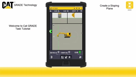 Thumbnail for entry Cat GRADE Task Tutorial: Create a  Sloping Plane 