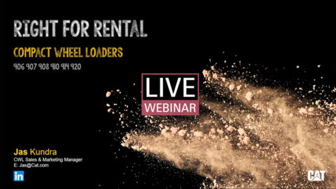 Thumbnail for BCP'esy Live Webinar #6: The NEW Compact Wheel Loader, Right For Rental