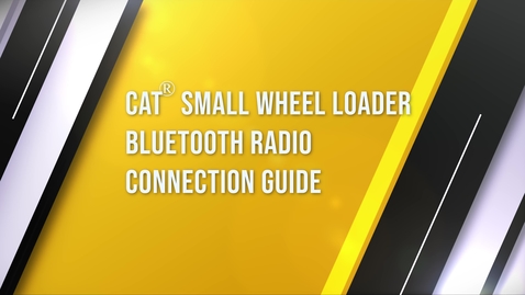 Thumbnail for entry M series Compact and Small Wheel loaders: Bluetooth radio connection