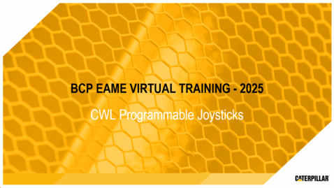 Thumbnail for 6 BCP EAME Summer Virtual Training - CWL - Programmable Joysticks