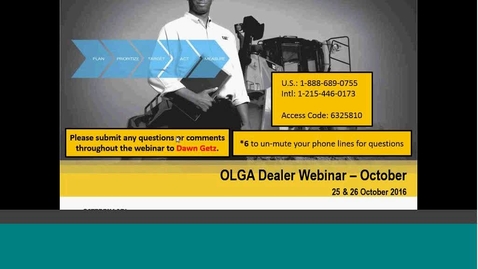 Thumbnail for entry OLGA Dealer Webinar - October 2016