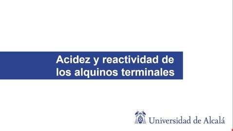 Miniatura para Acidez y reactividad de los alquinos terminales