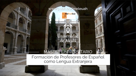 Miniatura para Máster en Formación de Profesores de Español como Lengua Extranjera