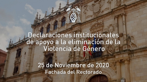 Miniatura para la entrada Declaraciones institucionales de apoyo a la eliminación de la Violencia Género · 25/11/2020