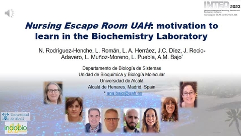 Miniatura para NURSING ESCAPE ROOM UAH: MOTIVATION TO LEARN IN THE BIOCHEMISTRY LABORATORY