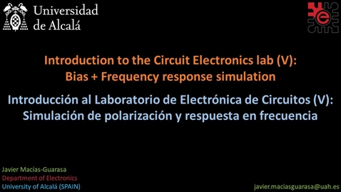 Miniatura para Intro al laboratorio de Circuitos Electrónicos (V) / Intro to the Electronic Circuits Lab (V)