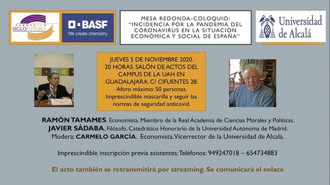 Miniatura para Mesa Redonda-Coloquio: &quot;Incidencia por la Pandemia del Coronavirus en la situación económica y ...