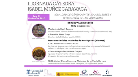 Miniatura para la entrada II Jornada de la Cátedra Isabel Muñoz Caravaca · 24/11/2020