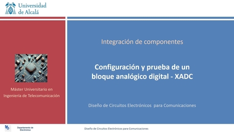 Miniatura para la entrada 12 Integración de un bloque XADC