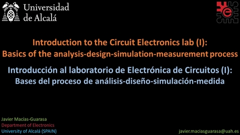 Miniatura para Intro al laboratorio de Circuitos Electrónicos (I) / Intro to the Electronic Circuits Lab (I)