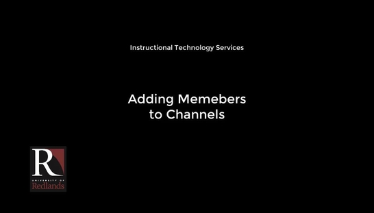 Adding Members to Channels