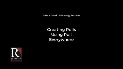 Thumbnail for Poll Everywhere Creating Polls
