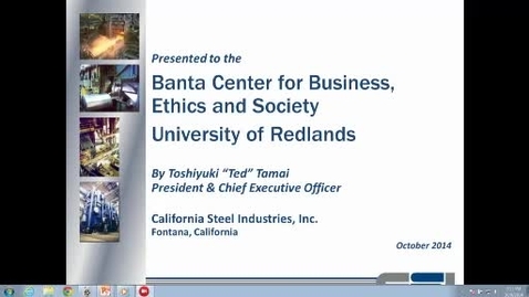 Thumbnail for California Steel Industries and the 2008 Economic Crisis 10/9/14