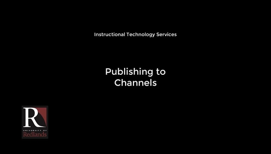 Publishing to Channels