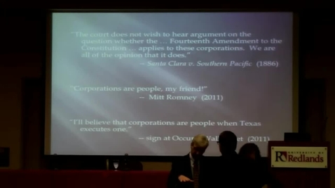 Thumbnail for Are Corporations People? 1/30/15